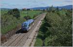 The SNCF X 73758 on the way to Frasne near La Rivière-Drugeon.