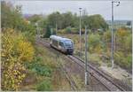 The SNCF X 73608 is leaving Pontarlier on the way to Dole-Ville.