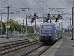 The SNCF X 73800 and X 73744 are leaving Belfort as a TER towards Besançon.