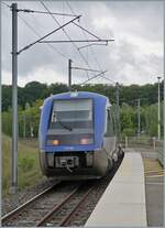 The SNCF X73755 is operating as a TER on the route from Belfort to Delle and was photographed during the stop at Meroux.

May 20, 2026
