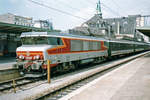 On 24 July 1997 SNCF 15018 stands at Luxembourg station.