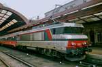 On 23 July 1999 SNCF 15031 stands in Strasbourg with EuroCity 'MOZART' to Wien Westbahnhof. The loco will be swaped for a DB Class 181.2 for the ride to Frankfurt (Main), where a Class 101 will take over the train.