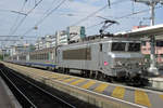 The Phantom menace? SNCF 22355 in the plain silver 'Phantôme' livery stands in Lyon Part-Dieu on 2 June 2014.