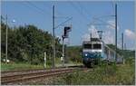 The SNCF BB 22393 wiht his TER on the way to Lyon near Pougny Chancy.