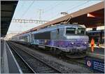 The SNCF BB 22391 with his TER in Geneva.