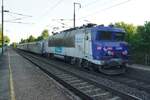 SNCF 22282 pushes a TER to Selestat out of Geispolsheim on 22 May 2026.