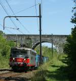 SNCF BB 25 547 wit his RIO-train Composition between Satigny and Russin  05.09.2008