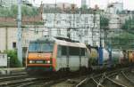 SNCF 26202 with Intermodal train passes Lyon Perrache on 30 May 2006.