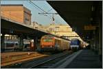 The SNCF BB 26 150 with a TER 200 to Basel by his stop in Mulhouse.