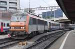 On 1 June 2014 SNCF 26143 waits for departure at BaselSBB/SNCF.