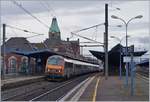 The SNCF BB 26 141 Sybic with a TER 200 to Strasbourg by his stop in Colmar.