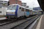 Sybic 26140 stands with a TER 200 to Strasbourg ready for departure at Basel SBB on 18 May 2026. A decade ago, this section ceased to be called Basel SNCF, now being integrated withing Basel SBB.