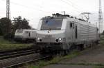Akiem 37030 runs light at Grosskorbetha on 20 September 2015.