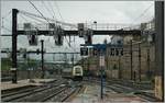 A SNCF TER is arriving at Dijon.