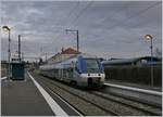 The SNCF 27 534 on the way from St Gervais to Annecy by his departure in La Roche sur Foron.