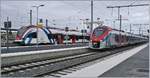 Léman Expess: SBB RABe 522 and SNCF Z 31 500 in Annemasse.