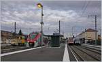 SNCF Y 8505, SNCF Z 31525 SBB RABe 552 223 and SNCF 27534 in La Roche sur Foron. 

302.2020