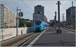 The blue SNCF Z Z 31541 M Coradia Polyvalent régional tricourant on the way to Annemasse in Lancy Pont Rouge.
