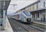 SNCF Coradia Polyvalent r�gional tricourant Z 31553, operating as a TER service to St-Gervais, waits for departure at Annemasse.

Feb 21, 2026