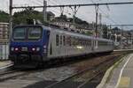 The Sun is seting when Z-7515 departs from CHambery on the evening of 2 June 2014.