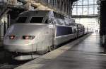 TGV Atlantique no 523 at Paris Gare du Nord, October 10th, 1994.