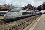 TGV-Reseau 544 calls at Strasbourg on 24 May 2019.