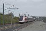 TGV 4419 to Mulhouse is leaving the Belfort-Montbeliard TGV Station.