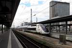 TGV 4703 quits Frankfurt am Main Hbf with a service to Paris Est via Mannheim and Saarbrücken on 23 September 2020.