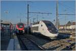 SNCF TGV 818 and the SNCF Z 31514 Coradia Polyvalent régional tricourant in Annecy.