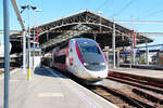 TGV Lyria ready for departure at Lausanne. 09/04/2023