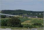 A SNCF TGV inoui on the way to Dijon by the Viaduc de la Savoureuse.
