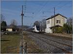 The inoui TGV Duplex Rame 240 on the way to Annecy in St-Laurent,.