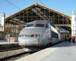 TGV in the beautiful St Charles Station in Marseille.