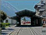 The station of the Mer de Glace railway at Chamonix Mont Blanc.