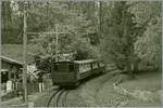 A Chemin de Fer de La Rhune He 2/2 leaves the Ignace train station and heads to the La Rhune summit.