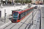 The Port Lympia tram stop, the terminus for lines 2 and 3, which run to the airport and Saint-Isidore respectively. Pictured is an Alstom Citadis 405 tram.

September 17, 2026 