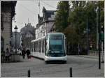A Citadis tram pictured near the Place de la République in Strasbourg on October 30th, 2011.