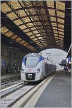 The SNCF (Fluo) Coradia Polyvalent (C-BGC) bimodal hybrid 84507M is waiting to depart in Strasbourg.

March 12, 2024