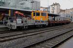  DU 84 RS9-768 hauls one wagon through Nancy-Ville on 12 February 2024.