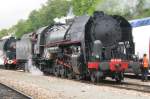 SNCF 141 R 420 stands at Longueville on 17 September 2011.