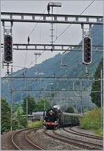 The SNCF 141 R 1244 is arriving at Arth-Goldau.
