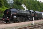On 18 September 2011 and in bad weather 141 R-1126 lets off some steam at Longueville.