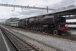 On 17 May 2026 DDF 241A65 stands with an Extrazug (extra train, as this type of trains are called in Switzerland) in Solothurn.