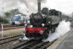 ABC No.2 shunts a steam shuttle Longueville<=>Provins on 18 September 2011 in Longueville.