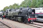SNCF 141 TD 740 waits at Longueville in the rain on 17 September 2011.