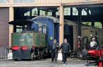 Quasi-scenery at the AJECTA base in LOngueville with tram loco 'SUZANNA' and her crew of two (taking a break) on 18 September 2011.