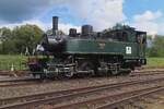 French ABC-2 is guest in Mariembourg with the CFV3V and couples herself onto a steam train shuttle on 23 September 2023. The flags and stickers celebrate the 50th anniversary of the CFV3V in Mariembourg.