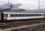 A second class coach typ Corail (Comfort sur Rail). Brussel-Zuid summer 1994.