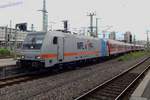 In bad weather, HSL/WFL 185 689 enters Stuttgart Hbf with a replacement RB for Abellio on 23 September 2020.