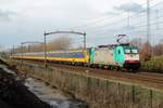 NS 186 222 hauls an IC-Direct through Tilburg-Reeshof on 24 January 2021.